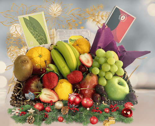 Festive Gourmet Fruit and Vegan Chocolate  Basket - Free delivery Perth