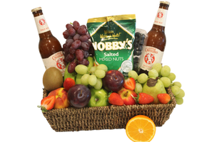 Fruit, Beer & Nuts Gift Basket Free Delivery Perth