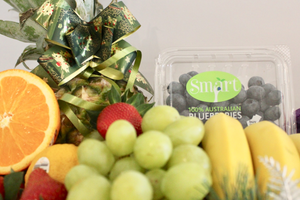 Happy Holidays Fruit Basket -Free delivery Perth